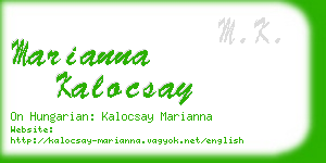 marianna kalocsay business card